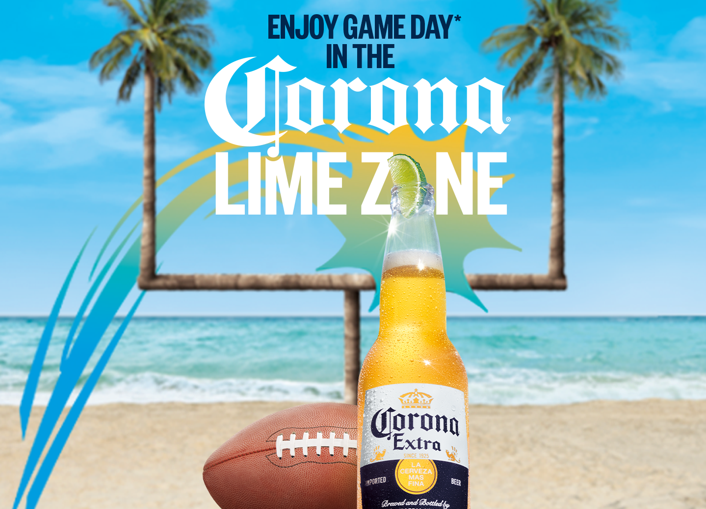 enjoy game day in the corona lime zone